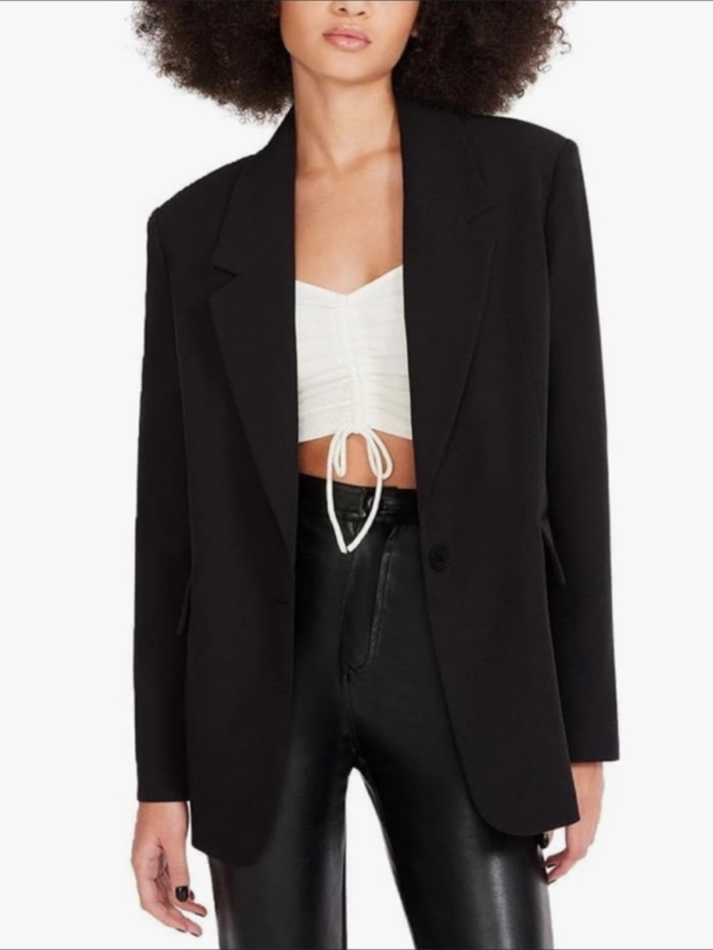 NWT Steve Madden Oversized Boyfriend Blazer~Black
